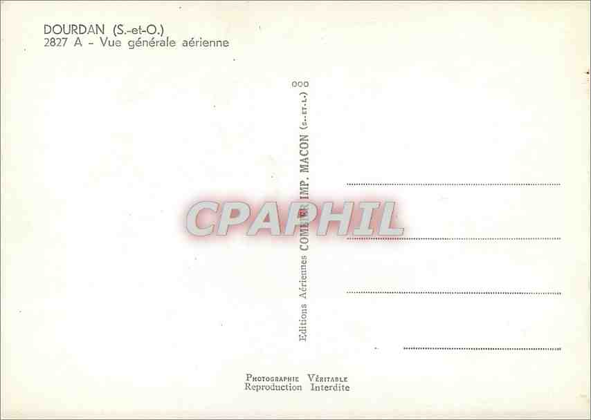 CPM Dourdan (S et O) Vue generale aerienne — Rückseite
