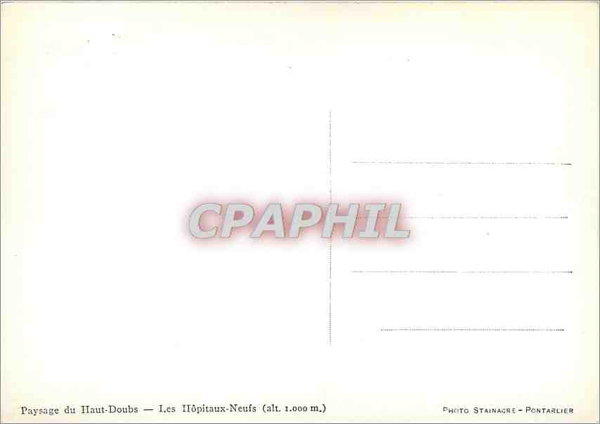 Paysage du Haut-Doubs — Les Ilôpitaux-Neufs (alt. 1.000 m.) — Photo Stainagre-Pontarlier — Reverso