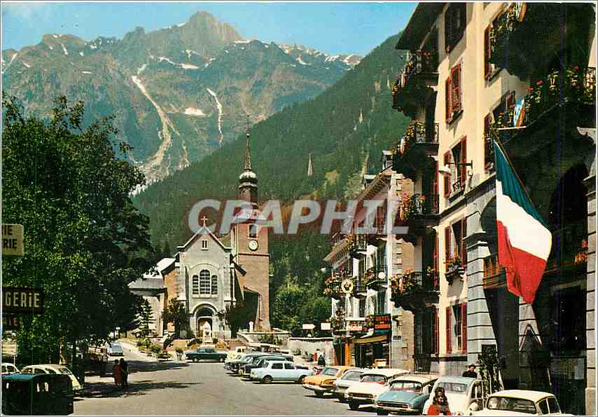 CPM Chamonix Mont Blanc (Hte Sav) L'Eglise et le Brevent