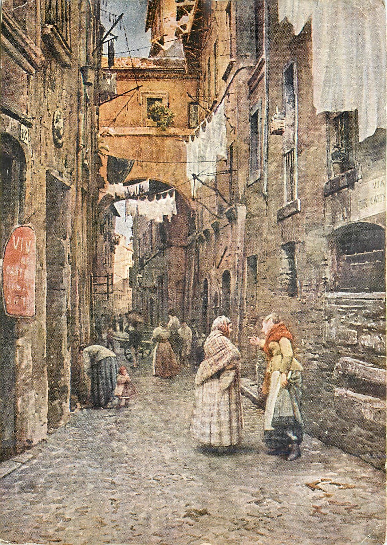 CPM Ettore Roesler Franz Serie Roma Sparita Via de Cappellari