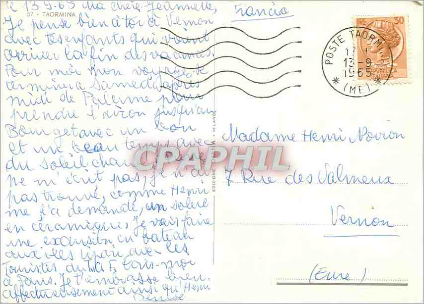 CPM Taormina — Rückseite