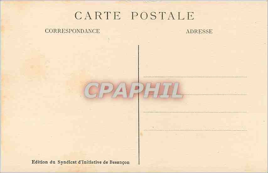 Arcades du Palais Granvelle et Statue du Cardinal de Granvelle — Besançon-les-Bains — Édition du Syndicat d'Initiative de Besançon — Rückseite