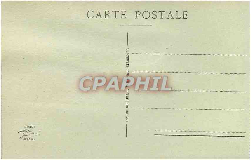 CPA Strasbourg Un Nid de Cigognes — Rückseite