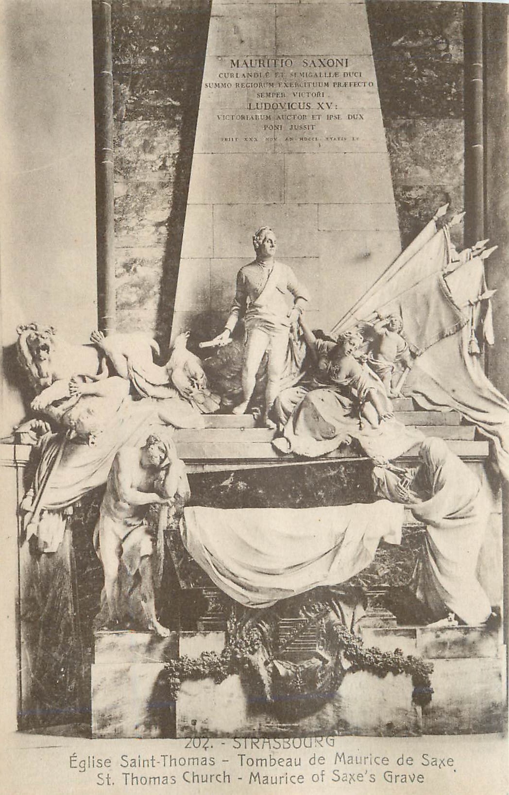 CPA Strasbourg Eglise Thomas Tombeau de Maurice de Saxe