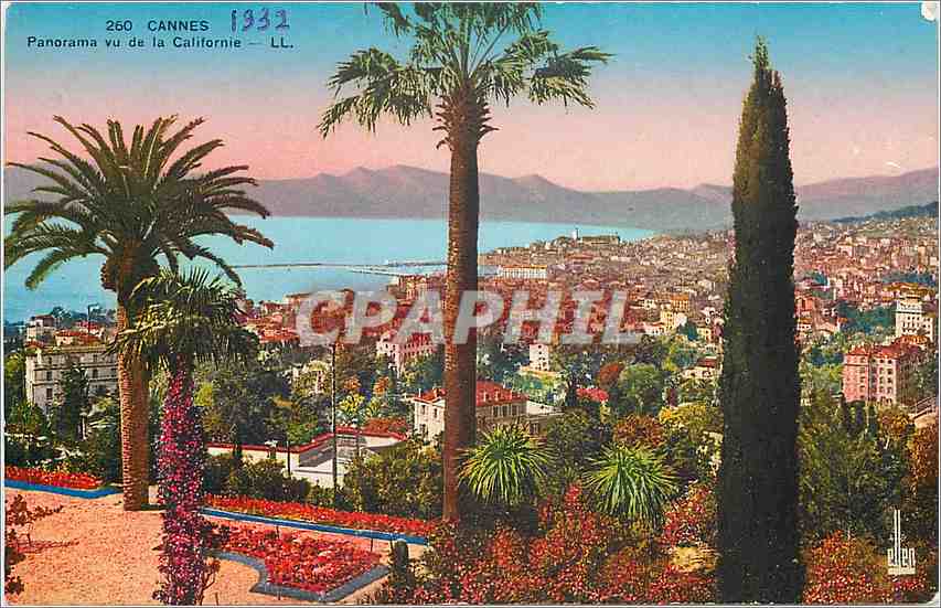 CPA Cannes Panorama vu de la Californie