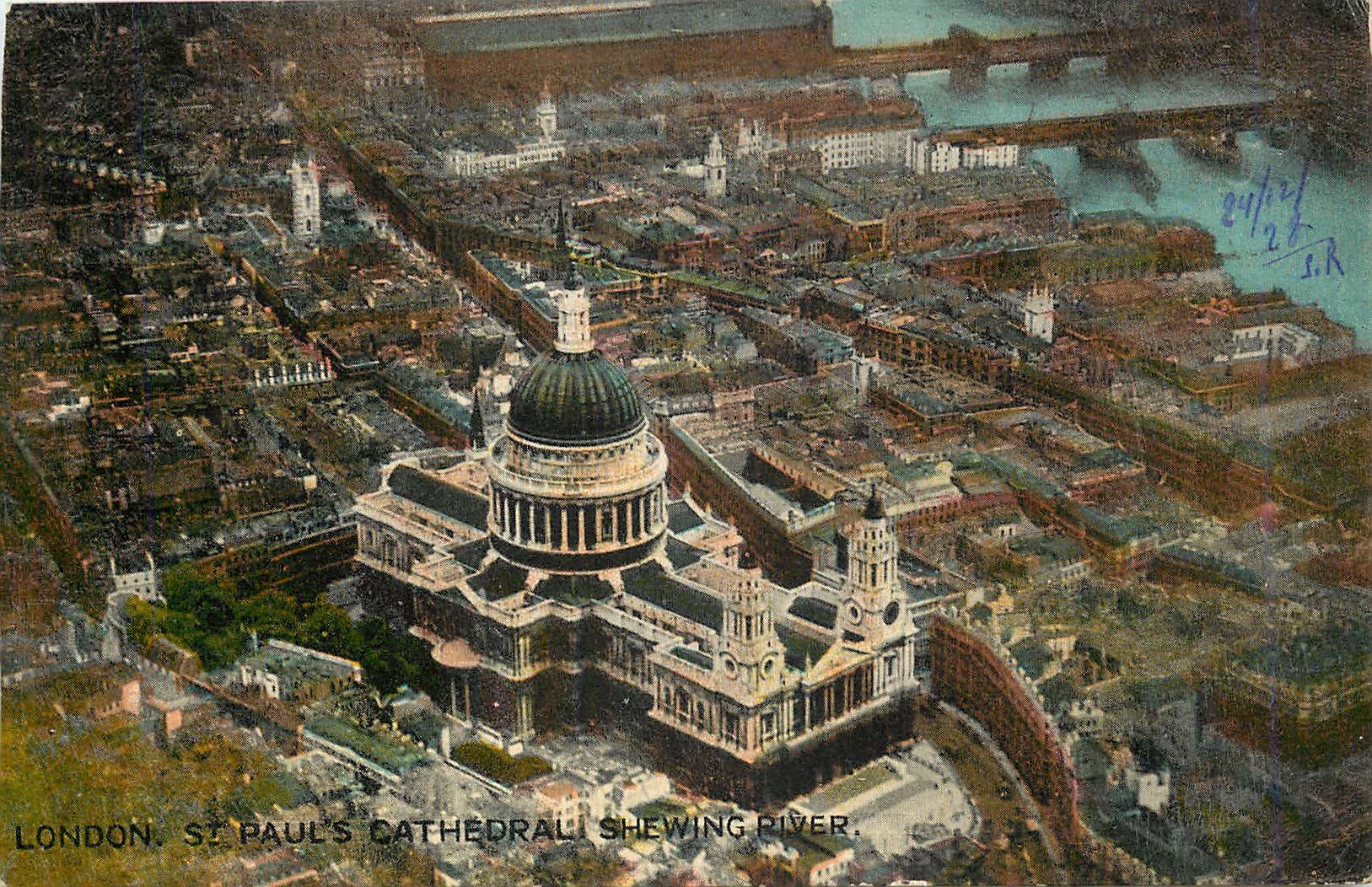 CPA London St Pauls Cathedrale Shewing River