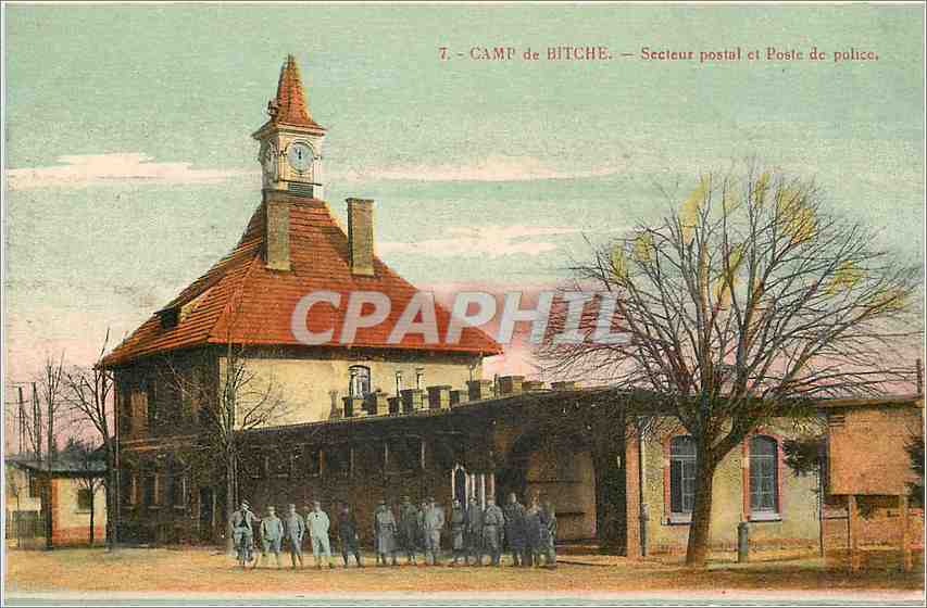 CPA Camp de Bitche Secteur postal et Poste de police Militaria