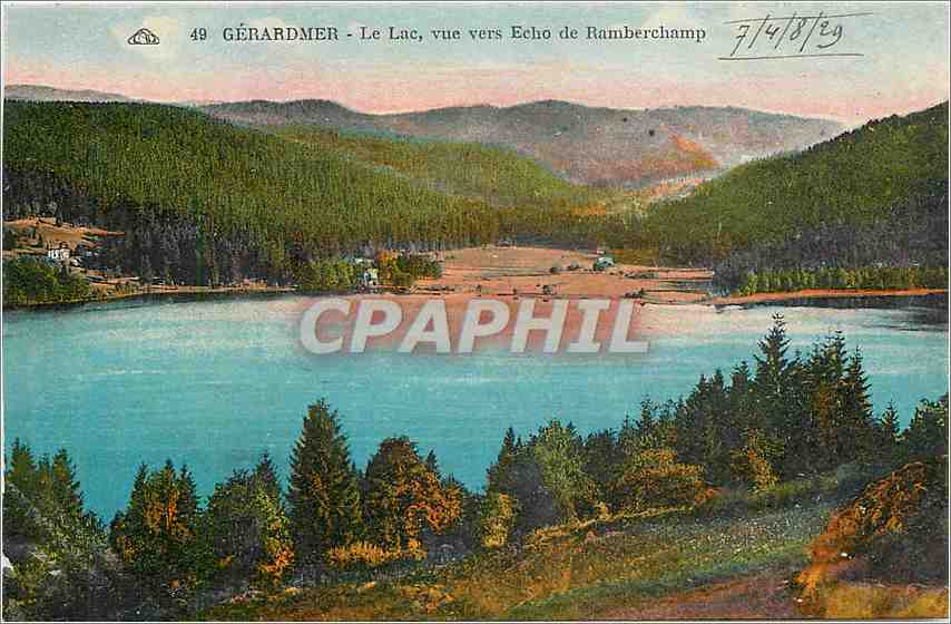 CPA Gerardmer Le Lac vue vers Echo de Ramberchamp