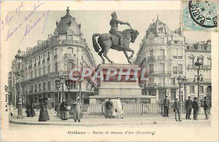 CPA Orleans Statue de Jeanne d'Arc (Foyatier)