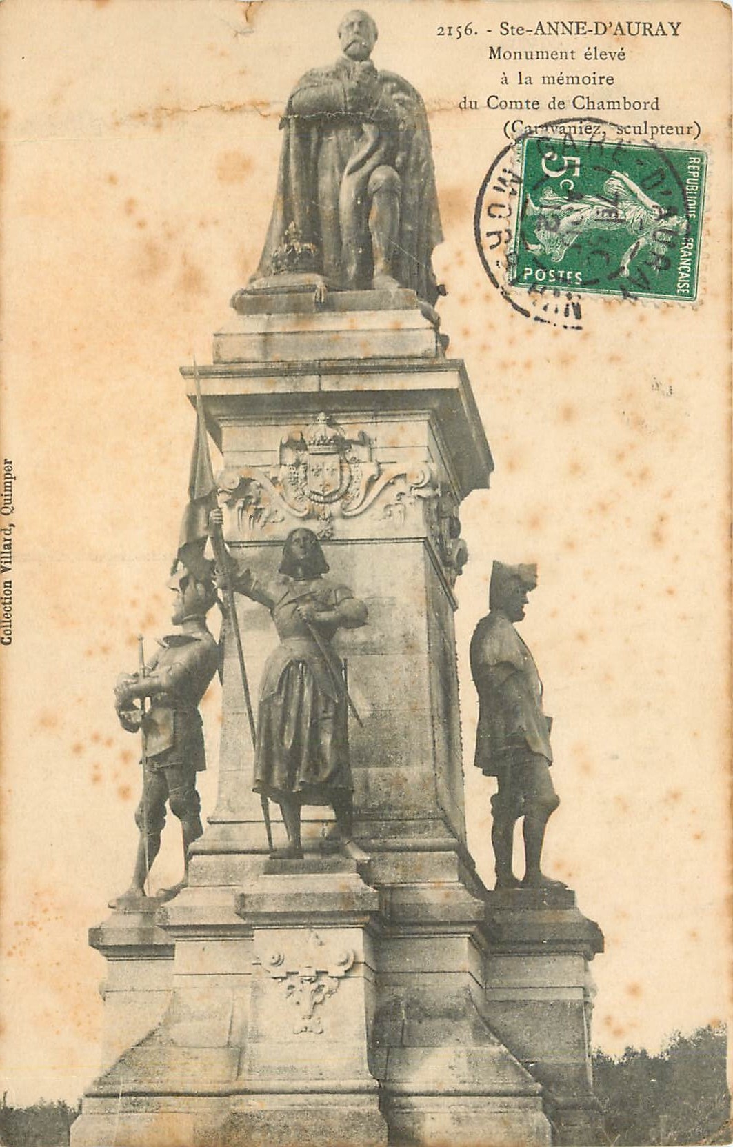 CPA Sainte Anne d'Auray Monument eleve a la memoire du Comte de Chambord