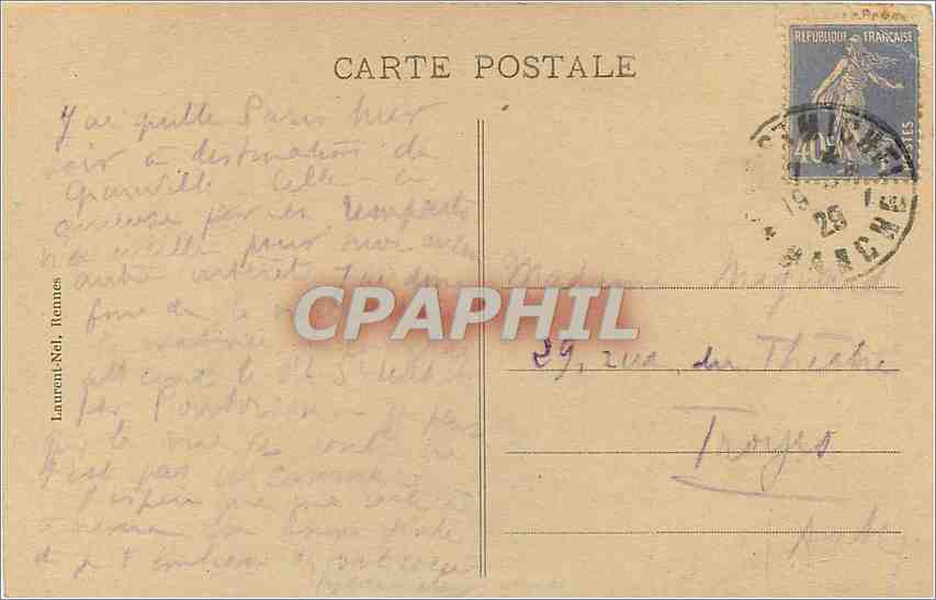 CPA Le Mont St Michel Le Cloitre (XIIIe s) — Verso