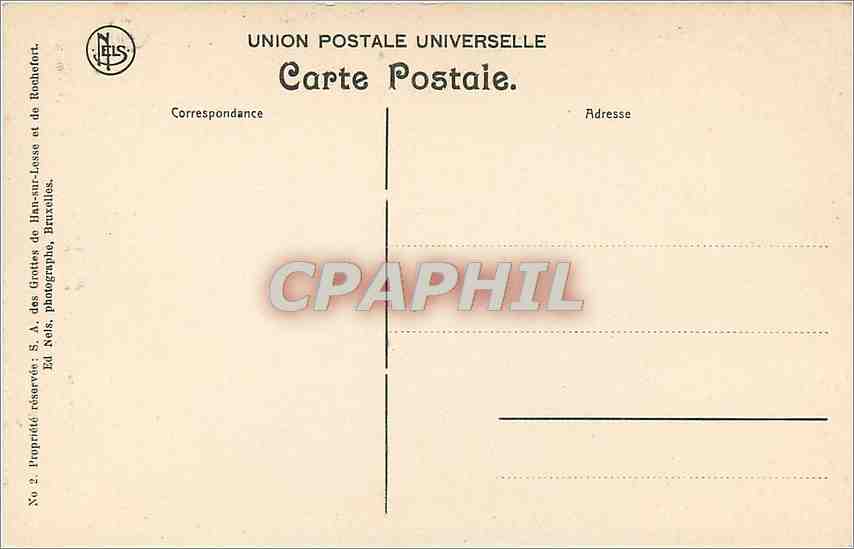 CPA Grotte de Han Le Gouggre de Belvaux — Rückseite