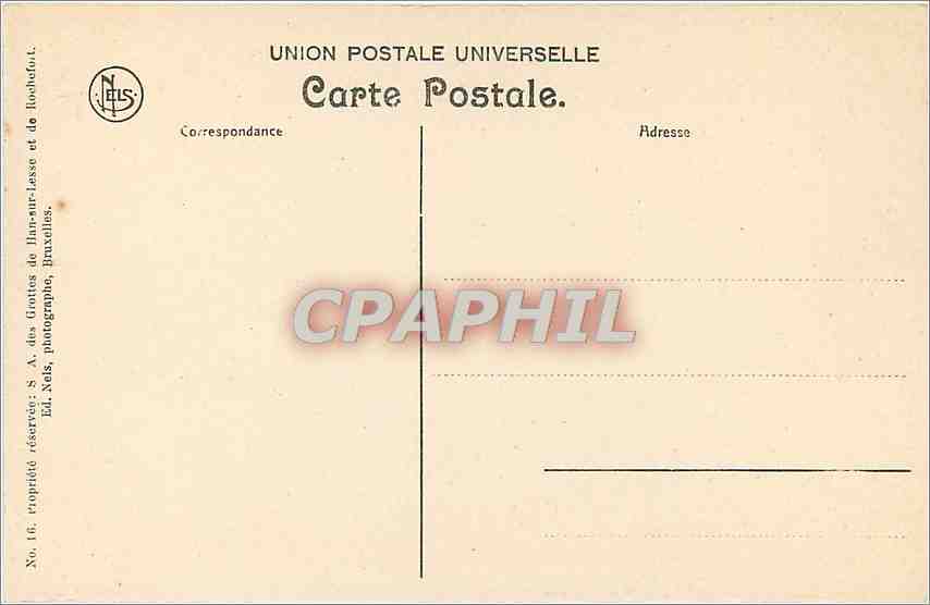 CPA Grotte de Han La Salle du Precipice — Rückseite