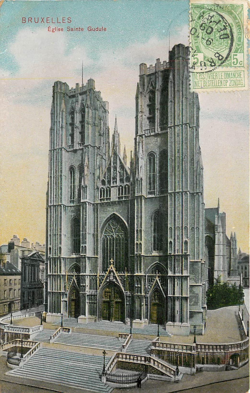 CPA Bruxelles Eglise Sainte Gudule