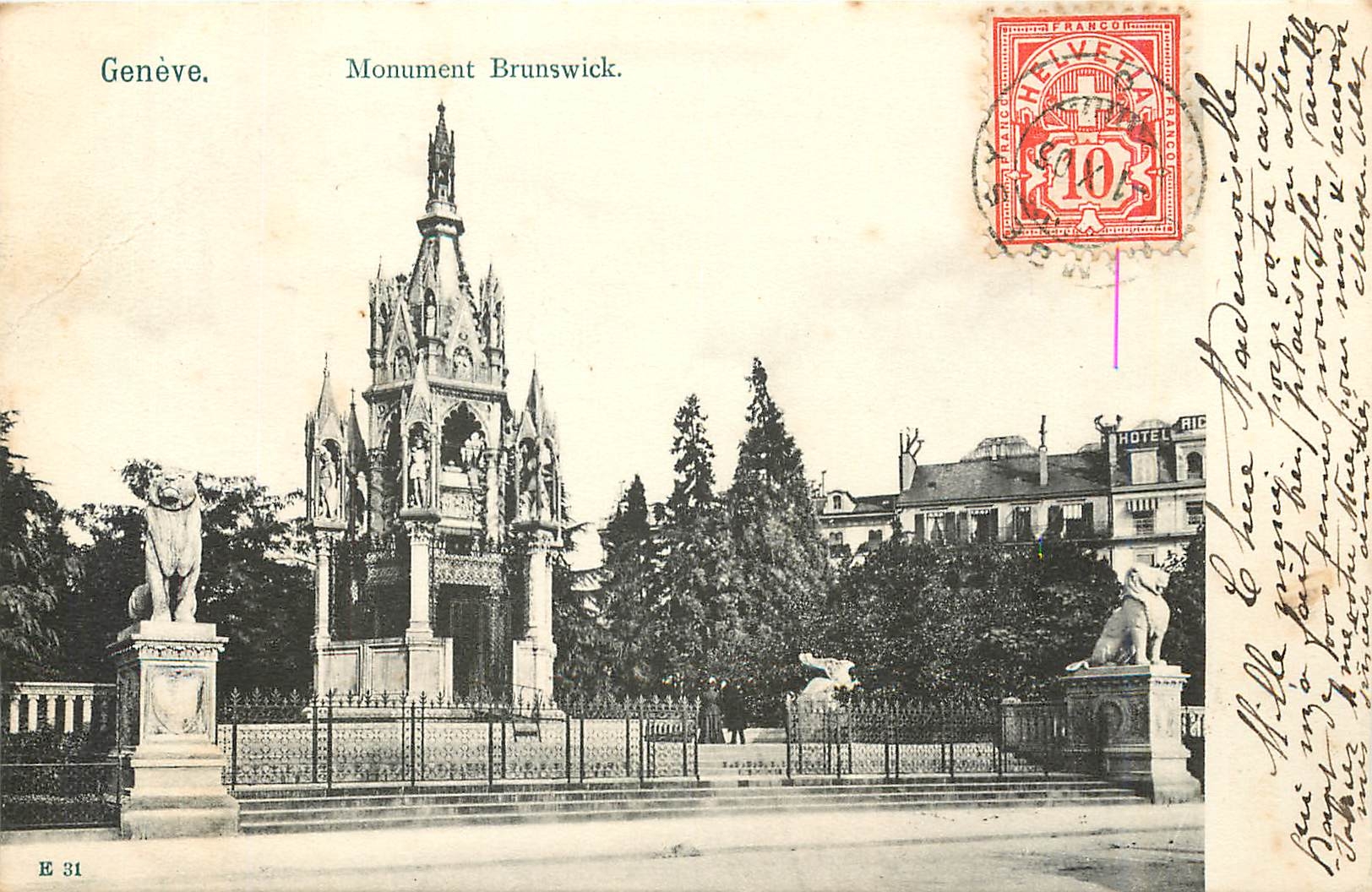 CPA Geneve Monument Brunswick