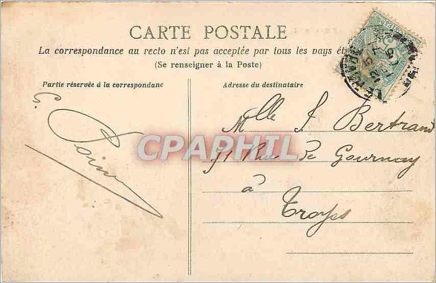 CPA Le Havre Le boulevard Felix Faure — Back