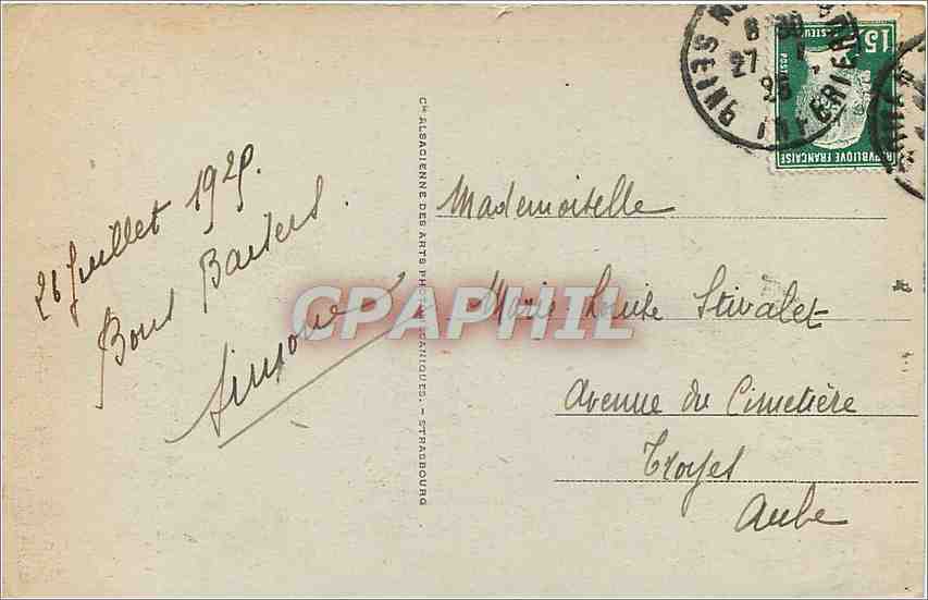 CPA Dieppe vue generale le Casino et les Falaises — Rückseite