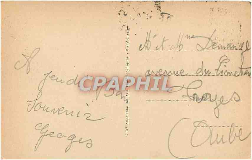 Porte du bateau du Havre — Trouville — C' Alsaçienne des Arts Médiciniques — Verso