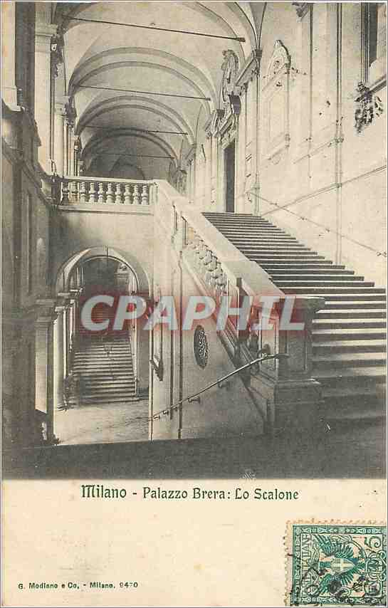 CPA Milano Palazzo Brera Lo Scalone
