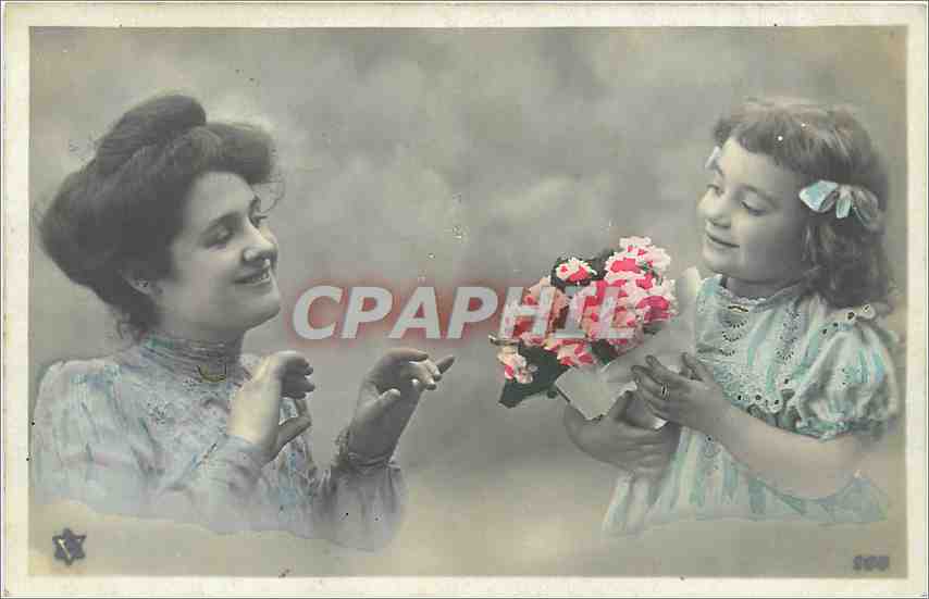 CPA Femme Enfant