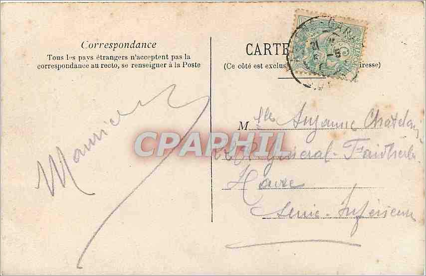 CPA Femme Enfant — Rückseite