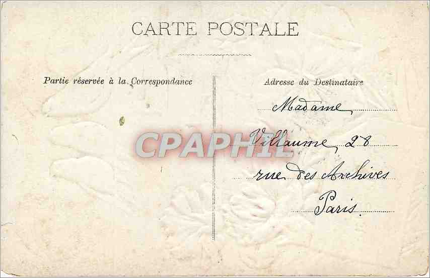 CPA Bonne Fete Fleurs Hirondelle — Back