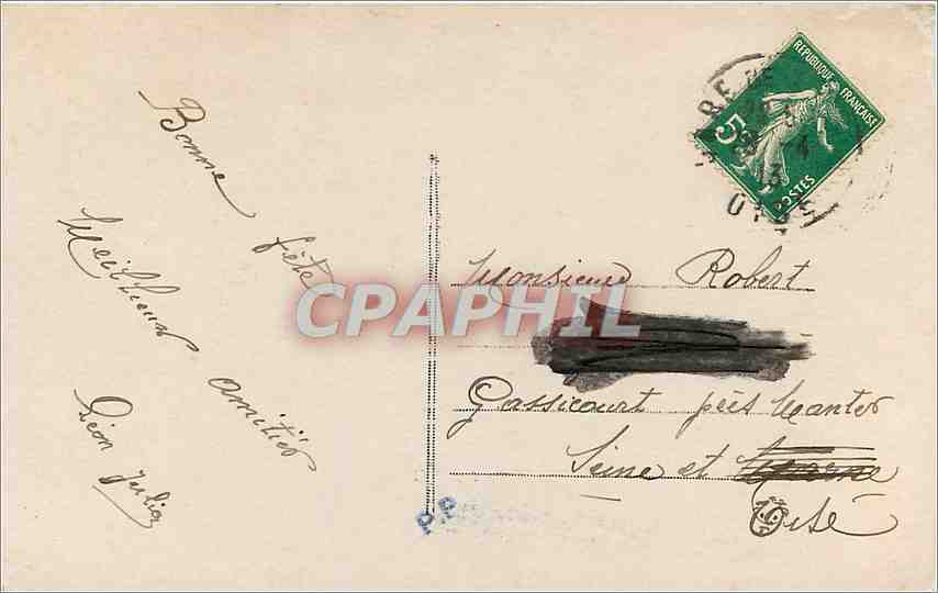 Jeune femme en robe verte tenant des roses — série 590 — éditeur non identifié — Verso