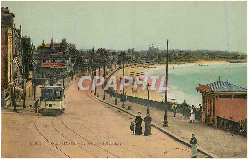 CPA La Havre Le boulevard Maritime Tramway