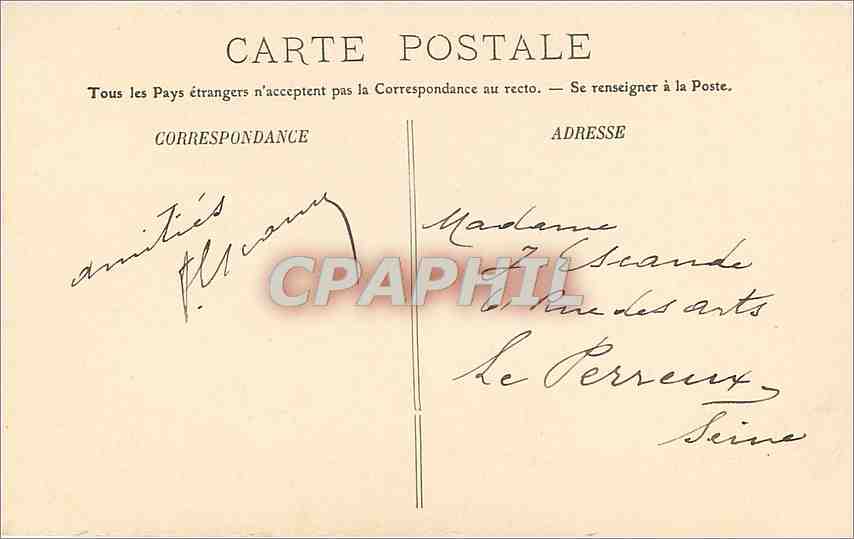 CPA Rouen La Rue de la Grosse Horloge  — Verso