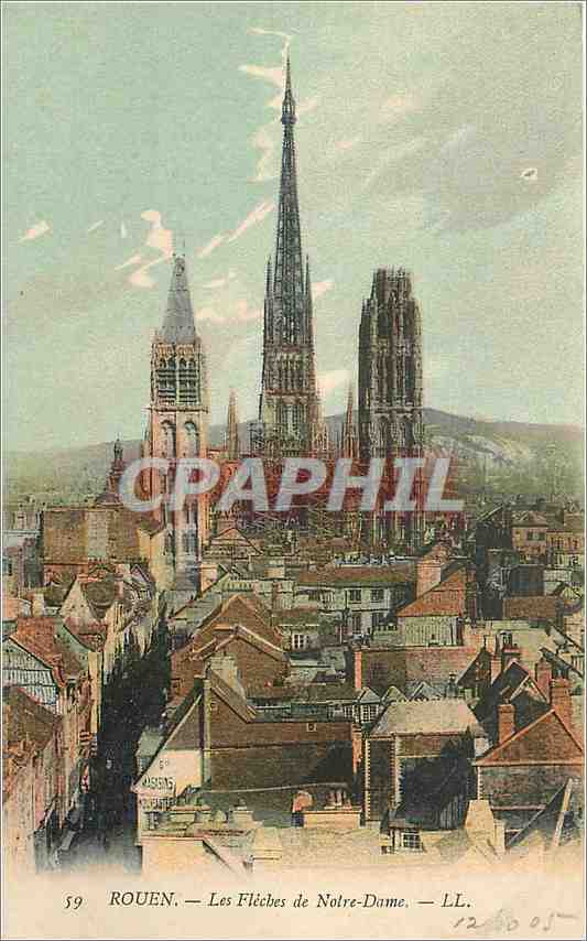 CPA Rouen Les Fleches de Notre Dame 