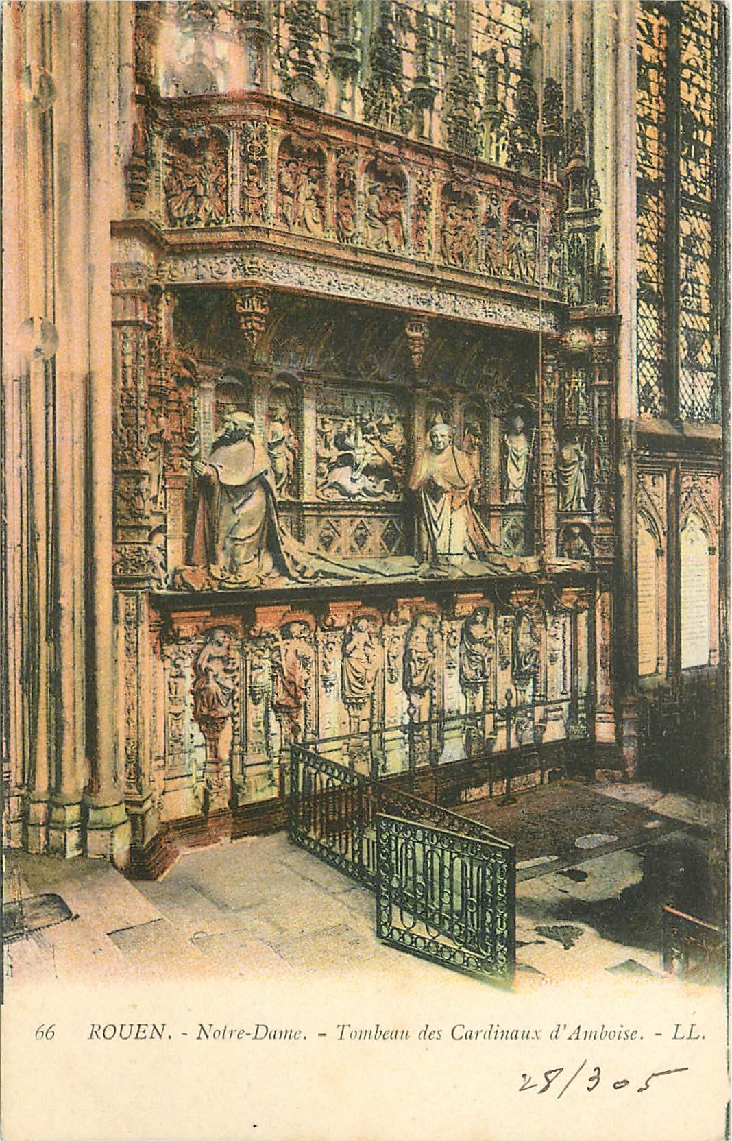 CPA Rouen Notre Dame Tombeau des Cardinaux d'Amboise 