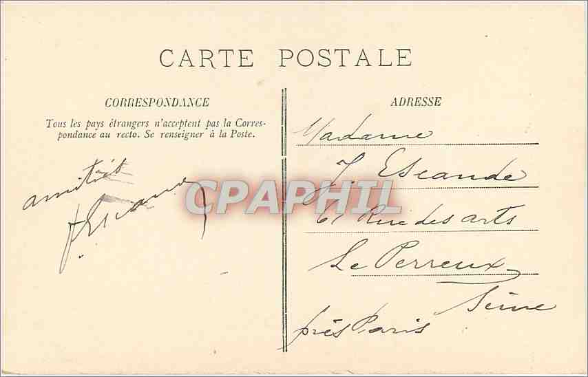 CPA Rouen Notre Dame Tombeau des Cardinaux d'Amboise  — Verso
