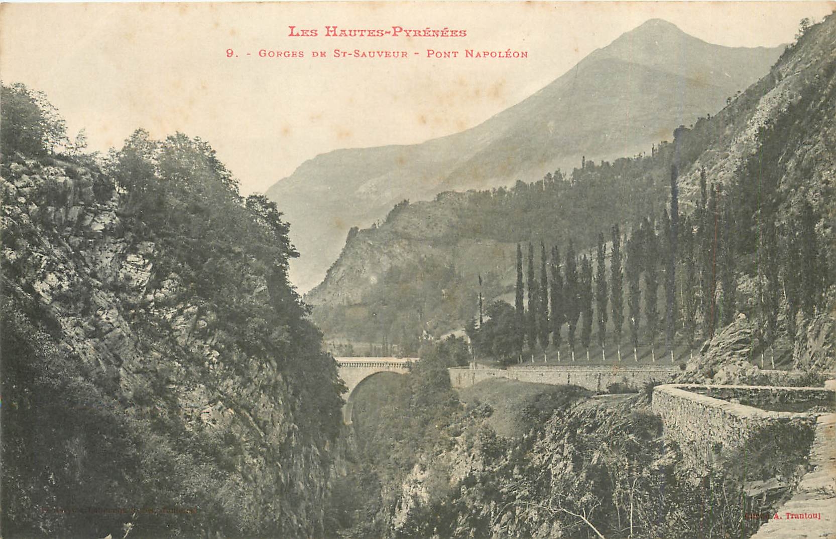 CPA Les Pyrenees Gorges de St Sauveur Pont Napoleon 