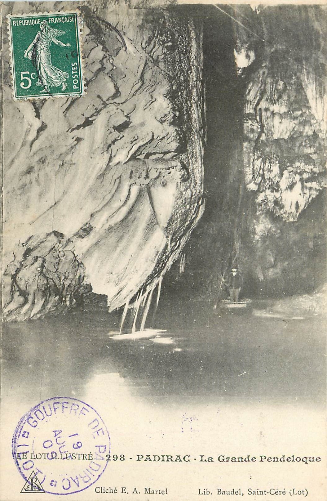 CPA Le Lot Illustre Padirac La Grande Pendeloque 