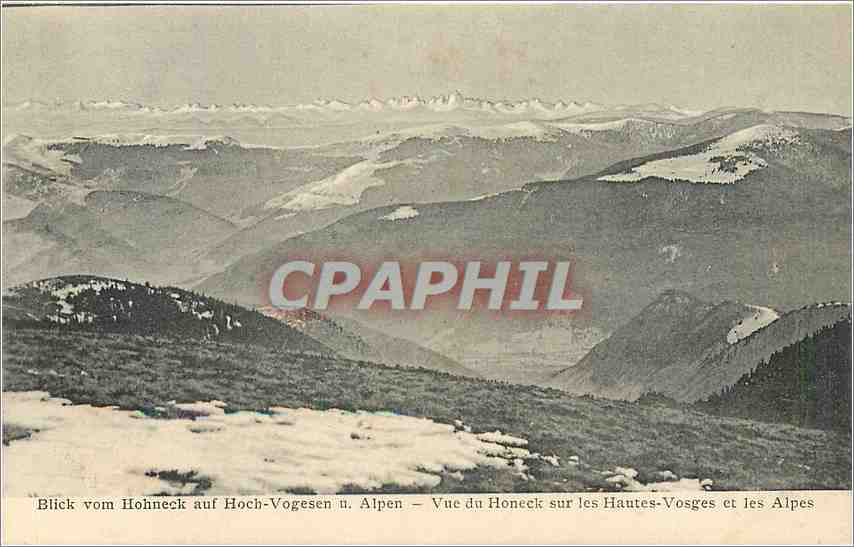 CPA Blick vom Hohneck auf Hoch Vogesen u Alpen Vue du Honeck sur les Hautes Vosges et les Alpes 
