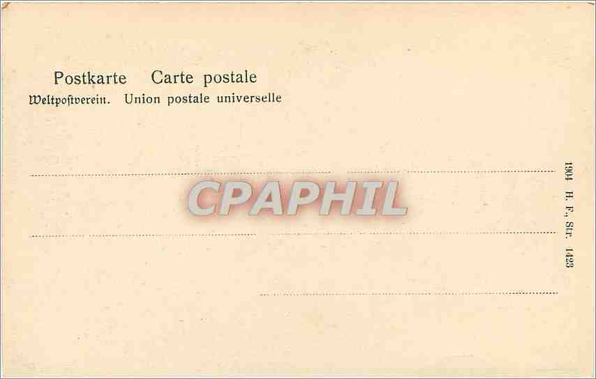 CPA Hohneck Sommet  — Verso
