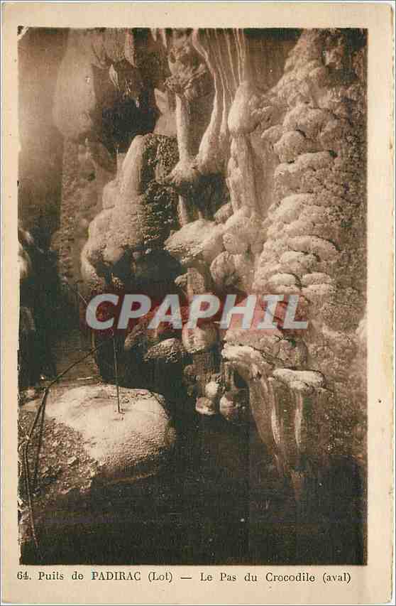 CPA Puits de Padirac Lot Le Pas du Crocodile aval 