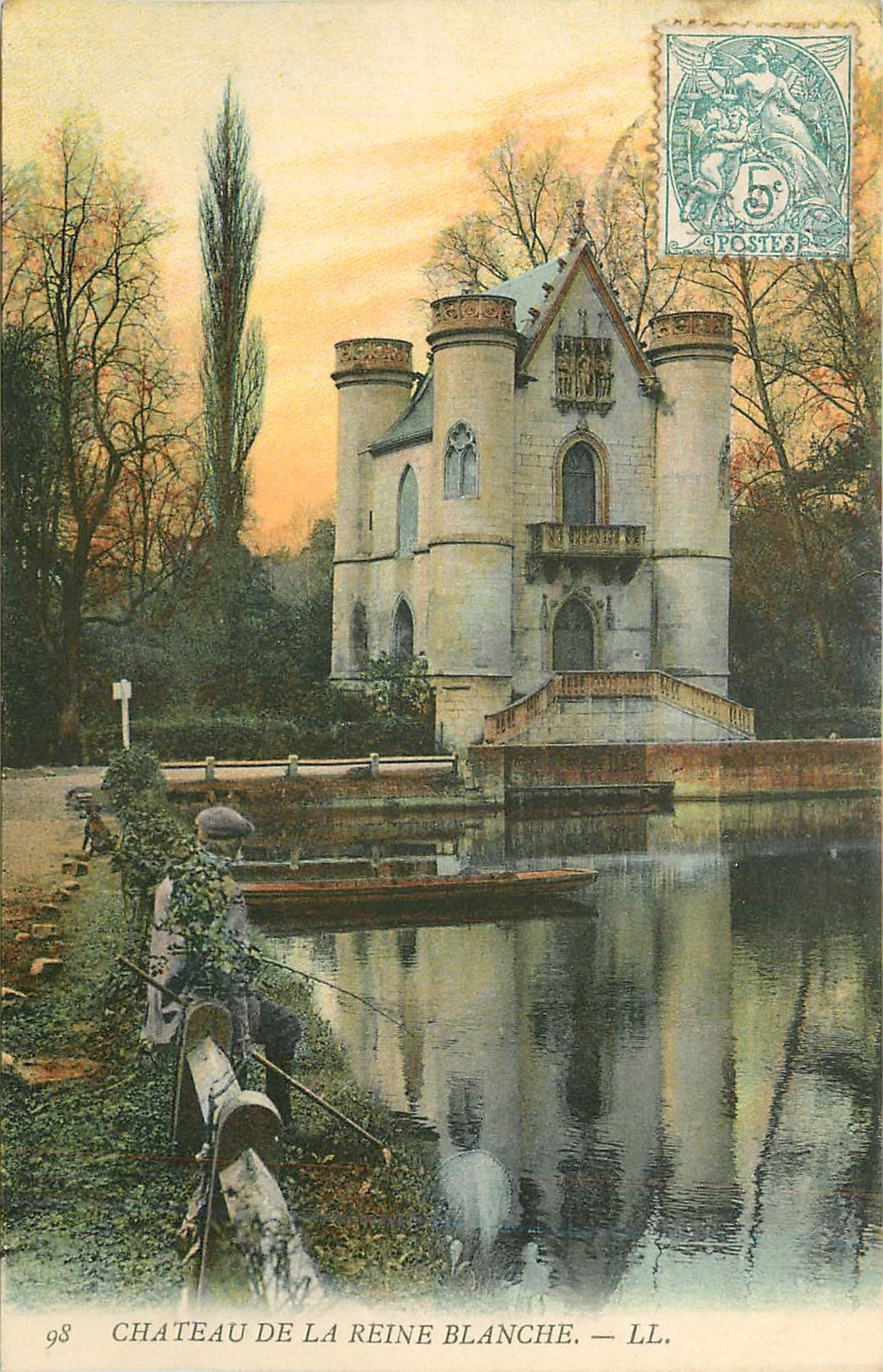 CPA Chateau de La Reine Blanche Peche Pecheur