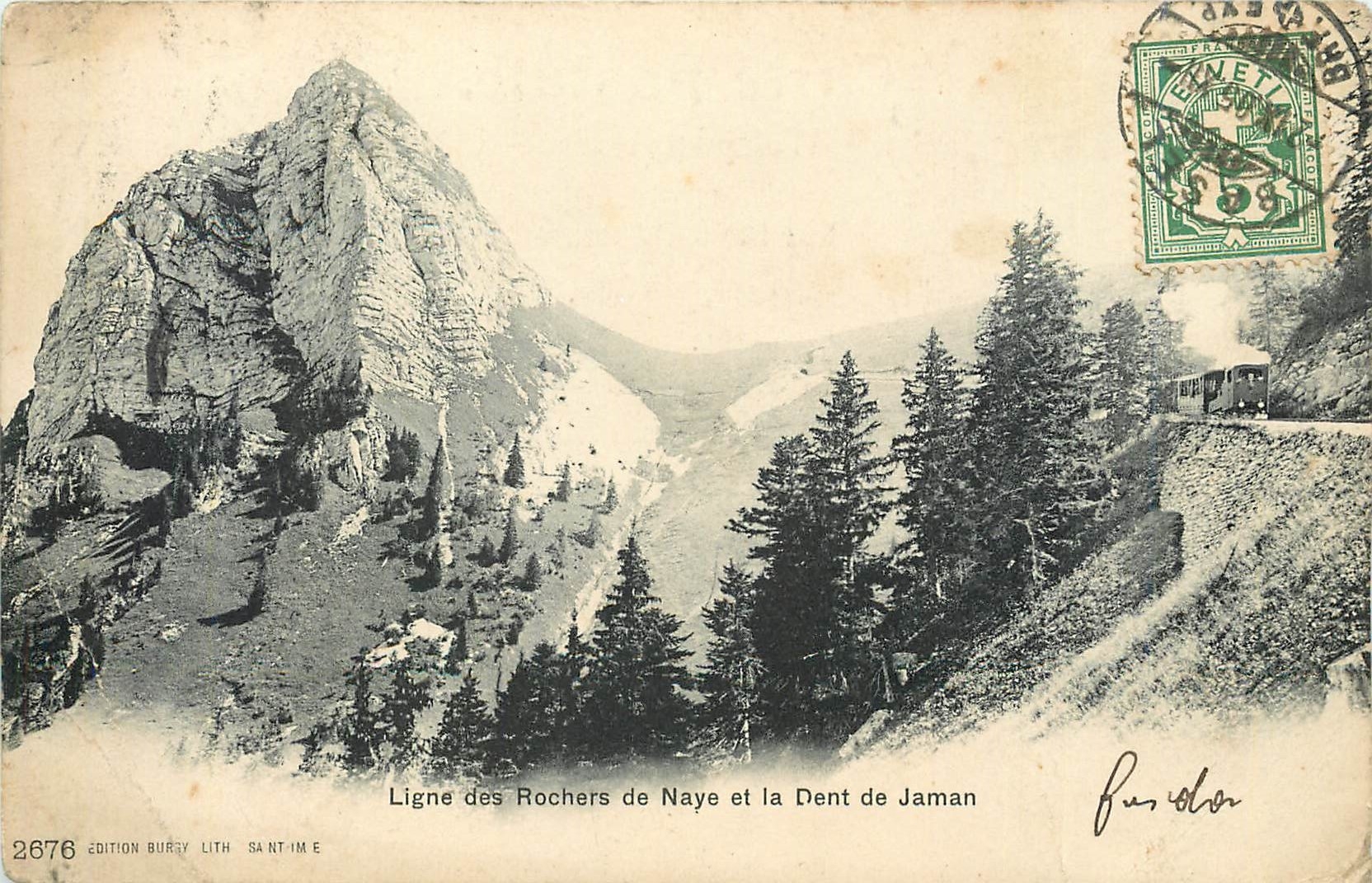 CPA Ligne des Rochers de Naye et la Dent de Jaman 