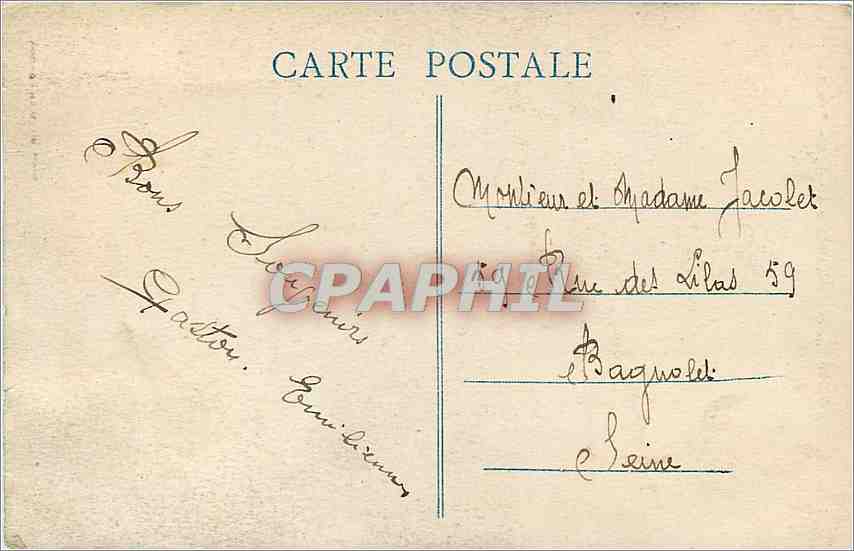 CPA Larchant S et M Rocher de dame Jeanne  — Rückseite