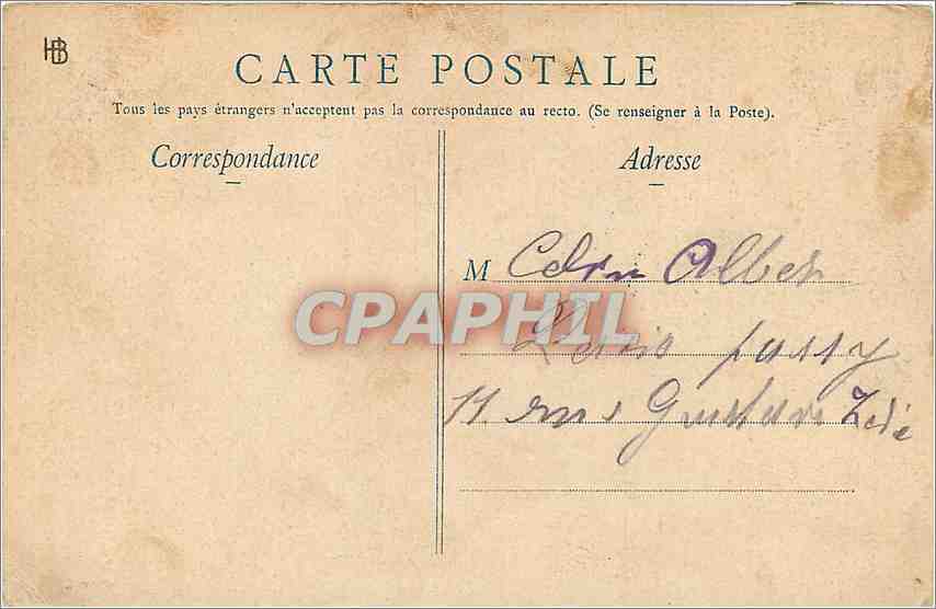 CPA Bordeaux la nuit Porte de la Grosse Cloche  — Verso