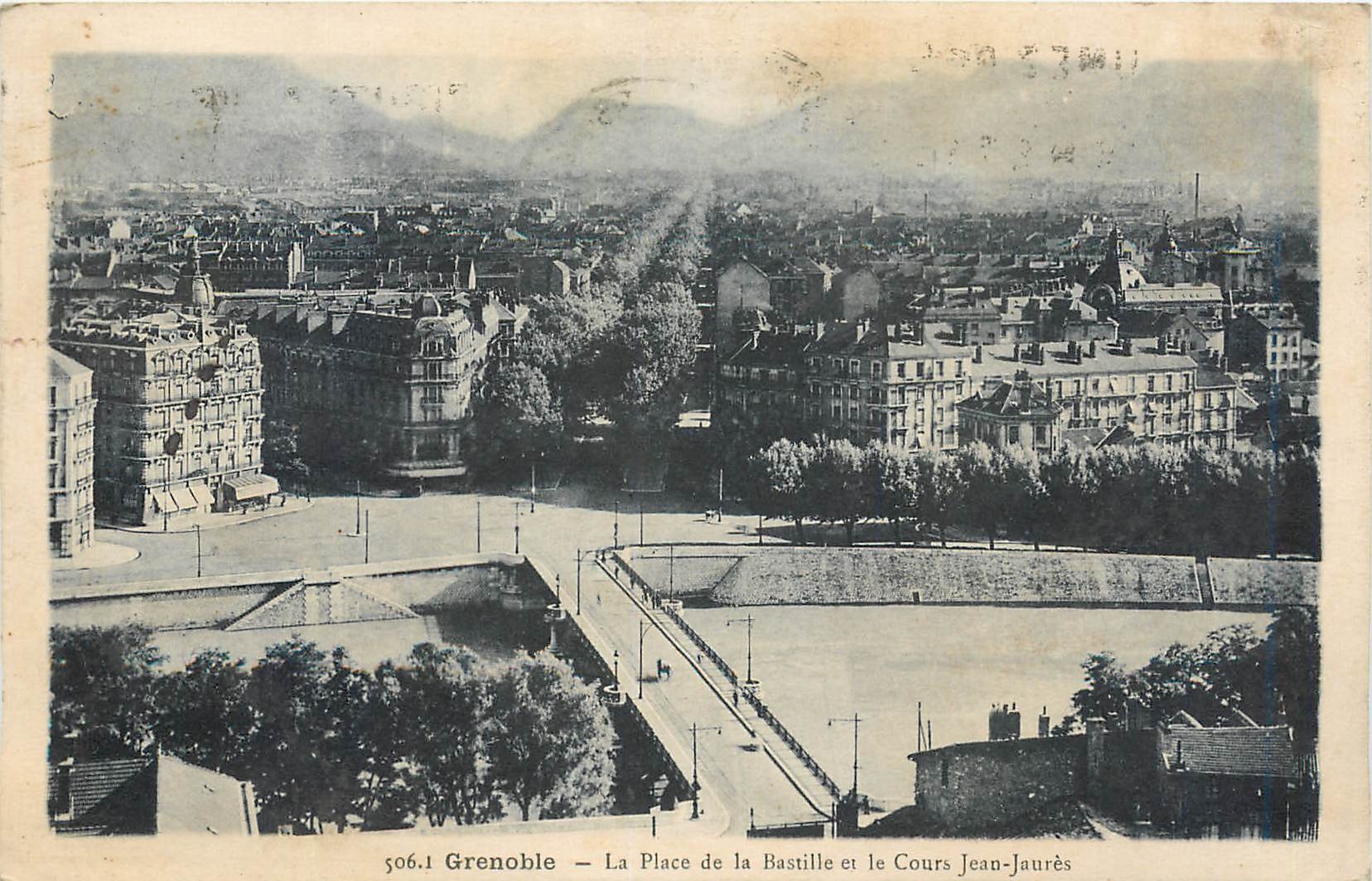Grenoble — La Place de la Bastille et le Cours Jean-Jaurès — Éditeur non identifié, n° de série 506.1