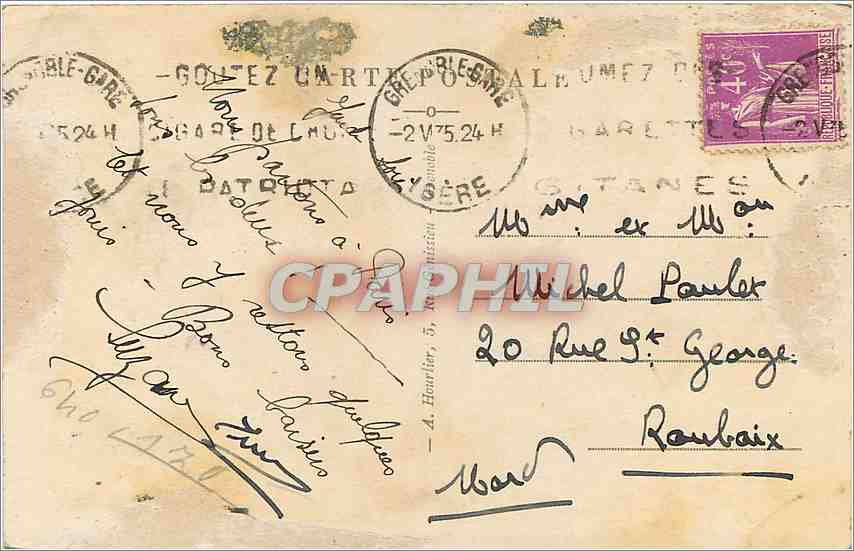 Grenoble — La Place de la Bastille et le Cours Jean-Jaurès — Éditeur non identifié, n° de série 506.1 — Back