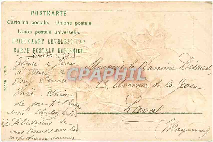 CPA Bonne Fete  — Verso