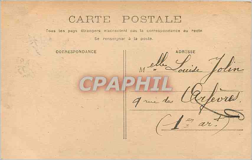 CPA Lui J'l'aime mieux qu'mes moutons  — Verso
