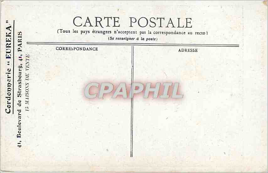 CPA Le Petit Poucet L'Ogre renifle et dit Je sens la chair fraiche Perrault — Rückseite