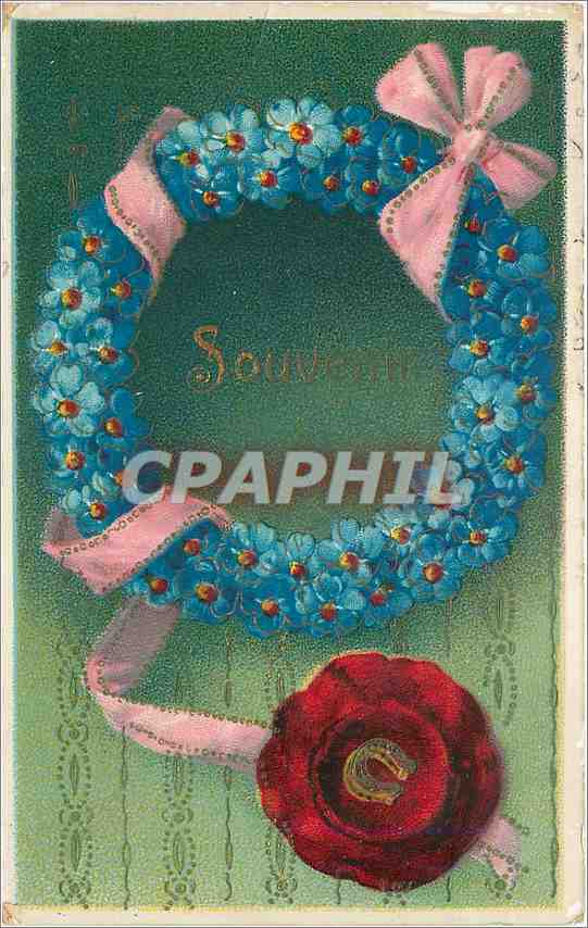 CPA Souvenir Fleurs
