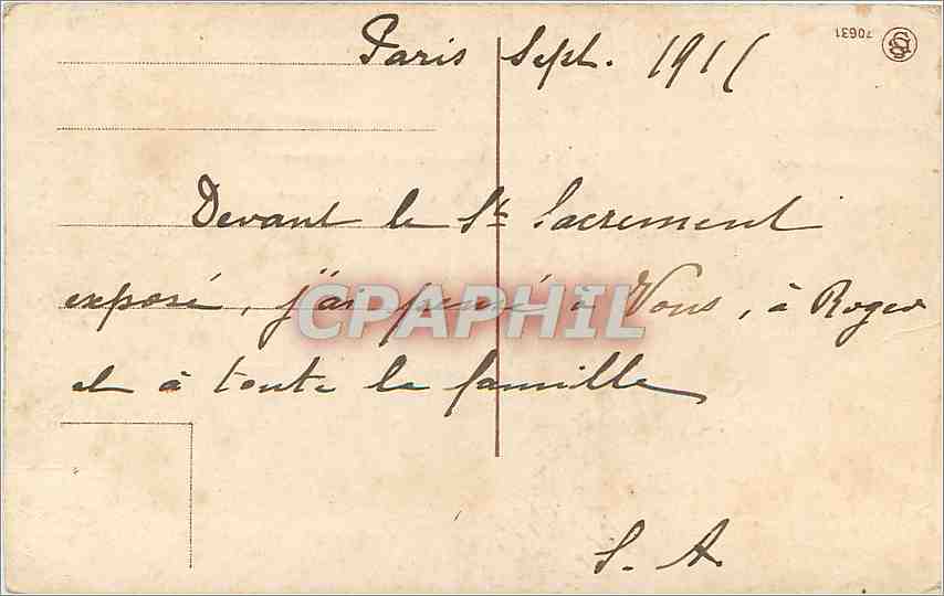 CPA Souvenir Fleurs — Verso