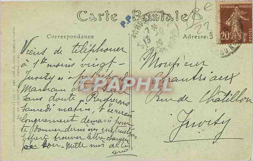CPA Perros Guirec Cotes du Nord Notre Dame de la Clarte  — Verso
