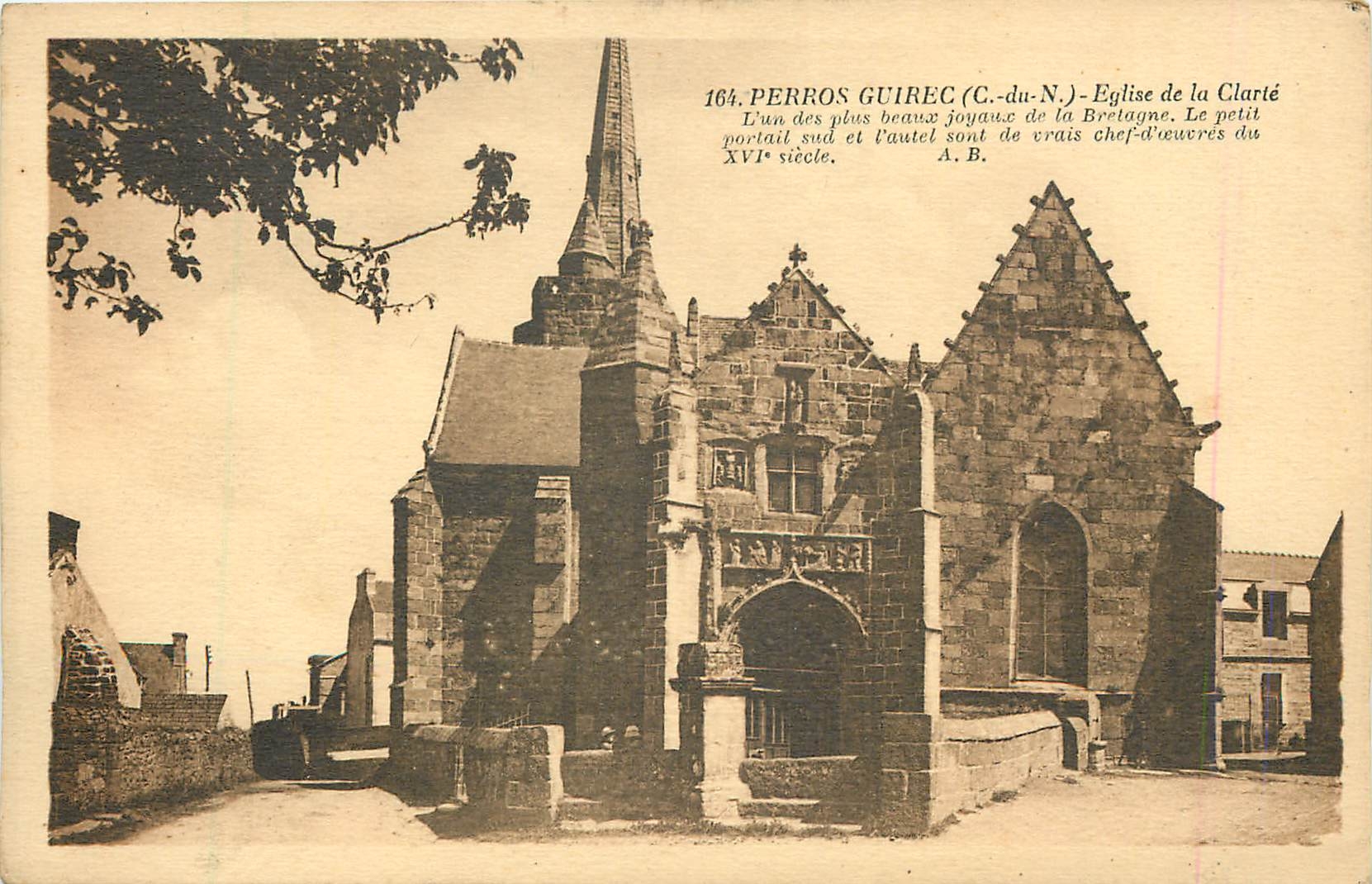 CPA Perros Guirec C du N Eglise de la Clarte 